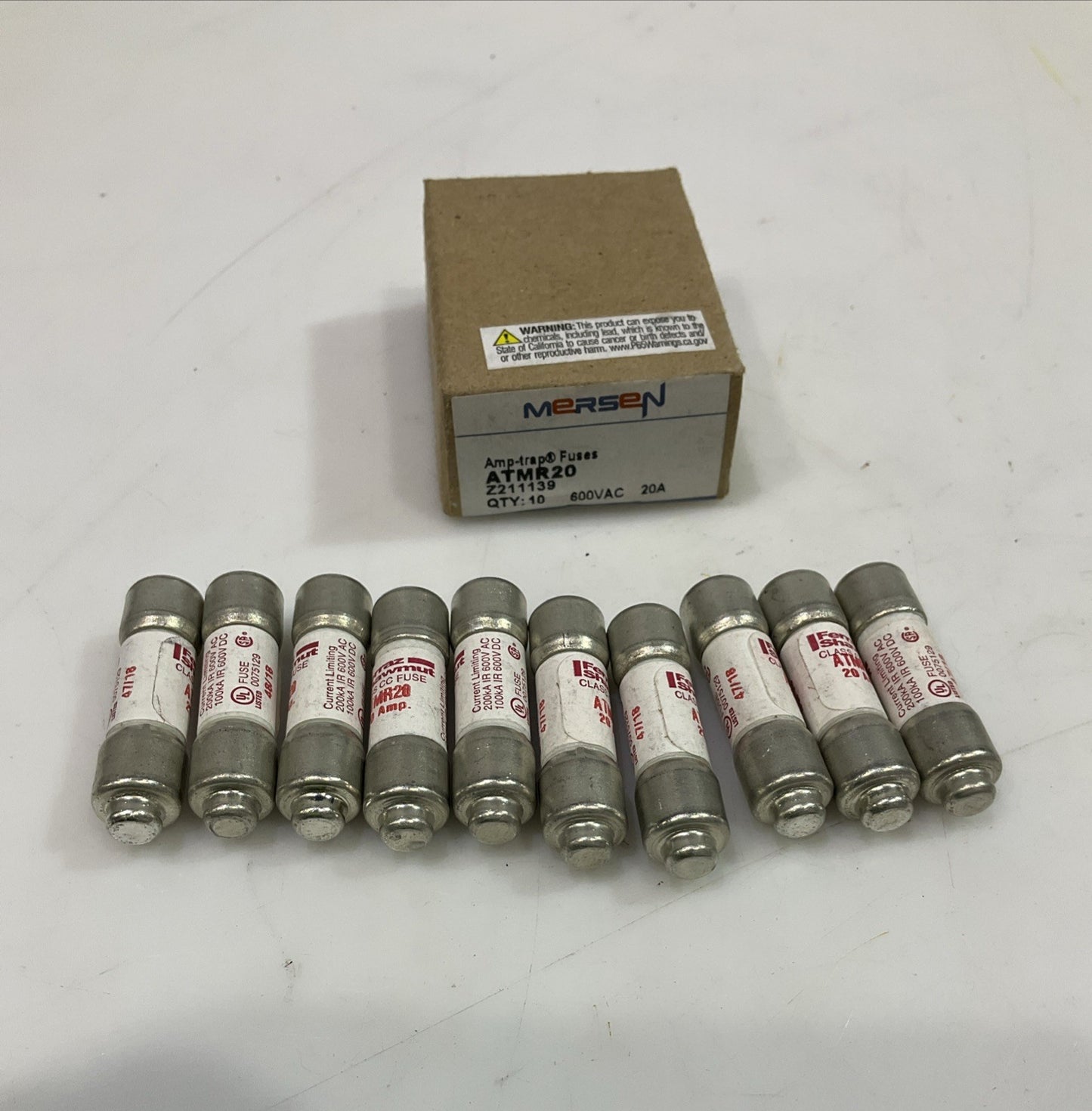MERSEN- FERRAZ SHAWMUT ATMR20 20AMP FAST ACTING CURRENT LIMITING FUSE QTY 10 Z2M