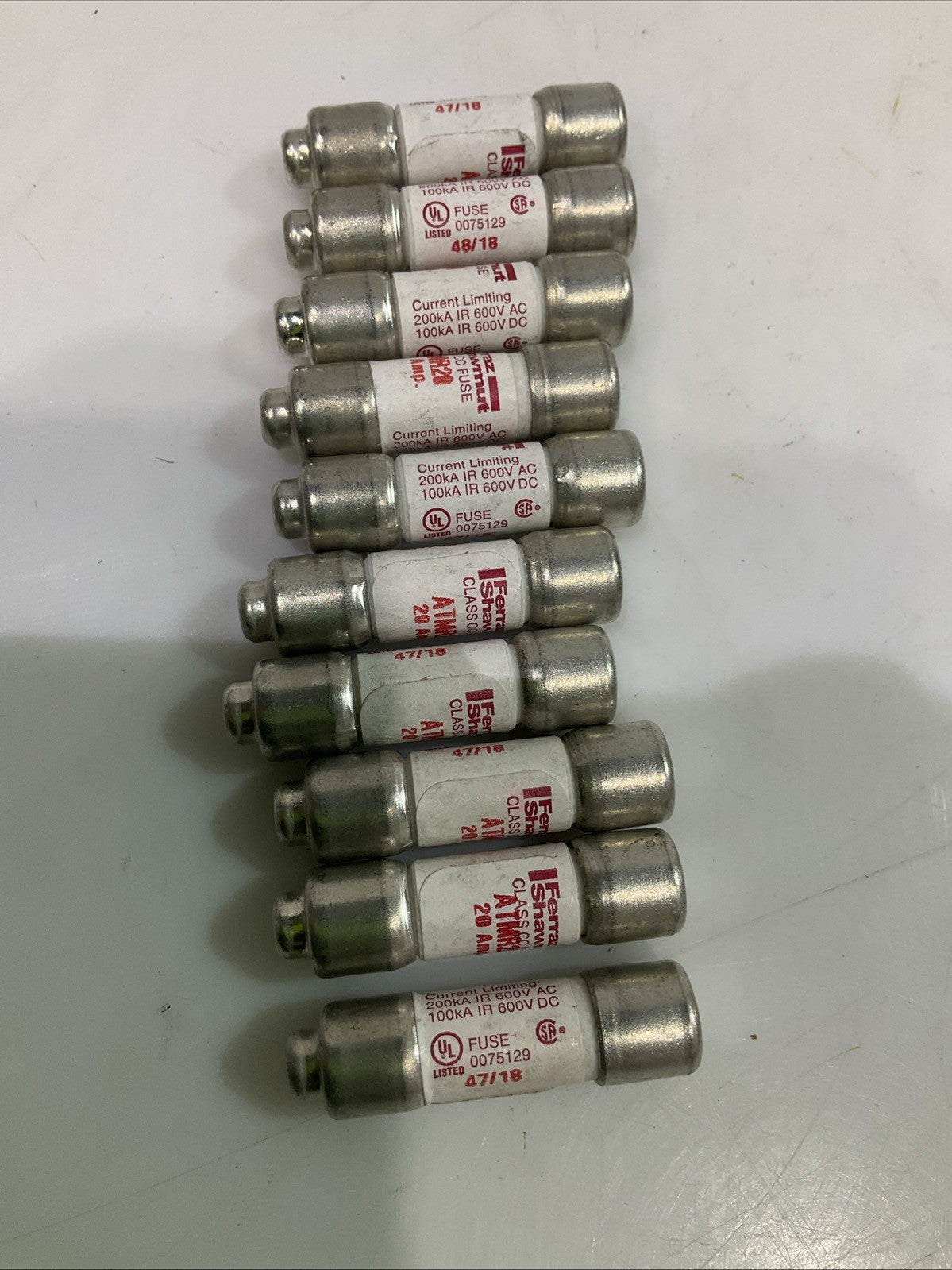 MERSEN- FERRAZ SHAWMUT ATMR20 20AMP FAST ACTING CURRENT LIMITING FUSE QTY 10 Z2M