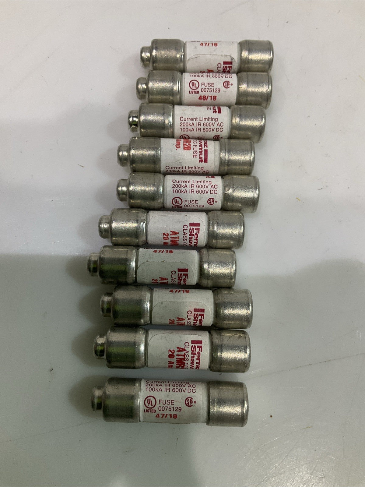 MERSEN- FERRAZ SHAWMUT ATMR20 20AMP FAST ACTING CURRENT LIMITING FUSE QTY 10 Z2M