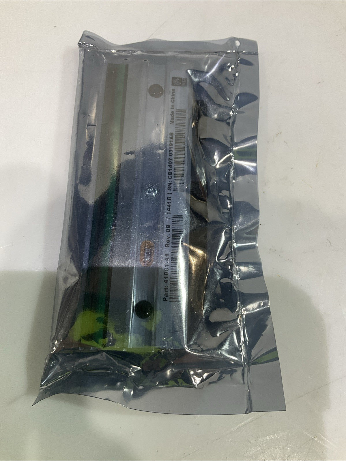 ZEBRA 41001-A1 THERMAL PRINTHEAD SN:CB1407-03191AB LOT OF 2 Y2M