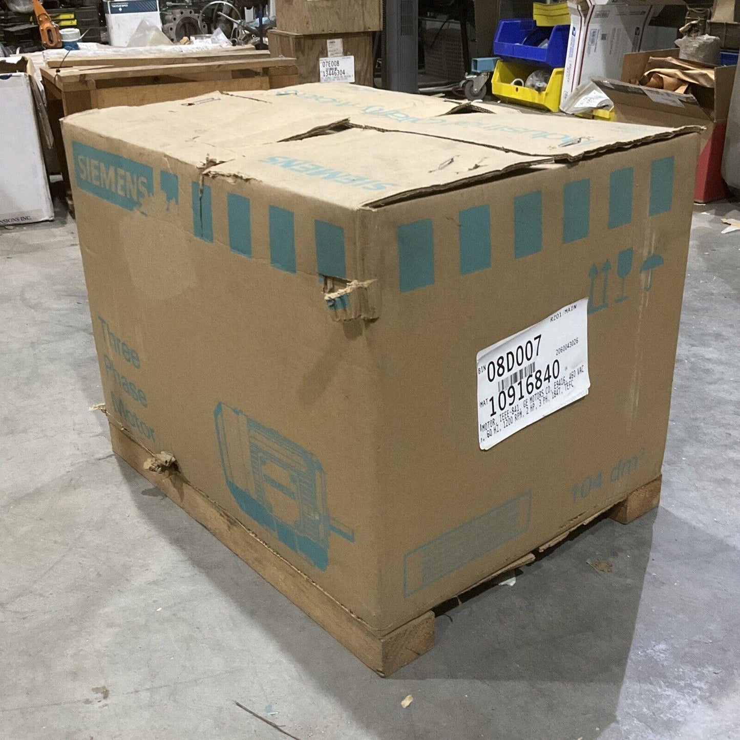 SIEMENS 1LE24211CC312AA3 MOTOR TYPE SD100 IEEE 60 HZ 480V 3 PH 1200 RPM 678
