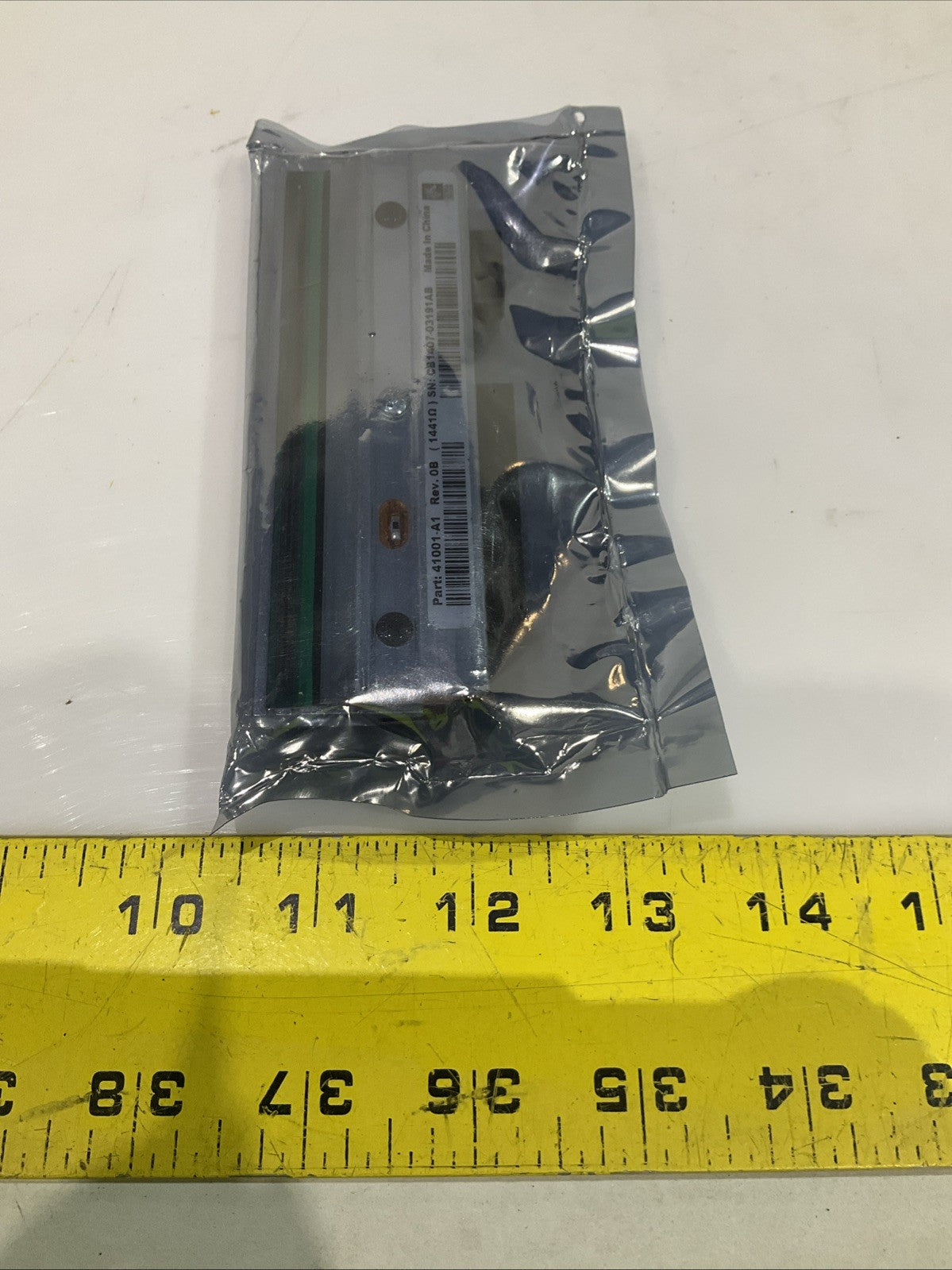 ZEBRA 41001-A1 THERMAL PRINTHEAD SN:CB1407-03191AB LOT OF 2 Y2M