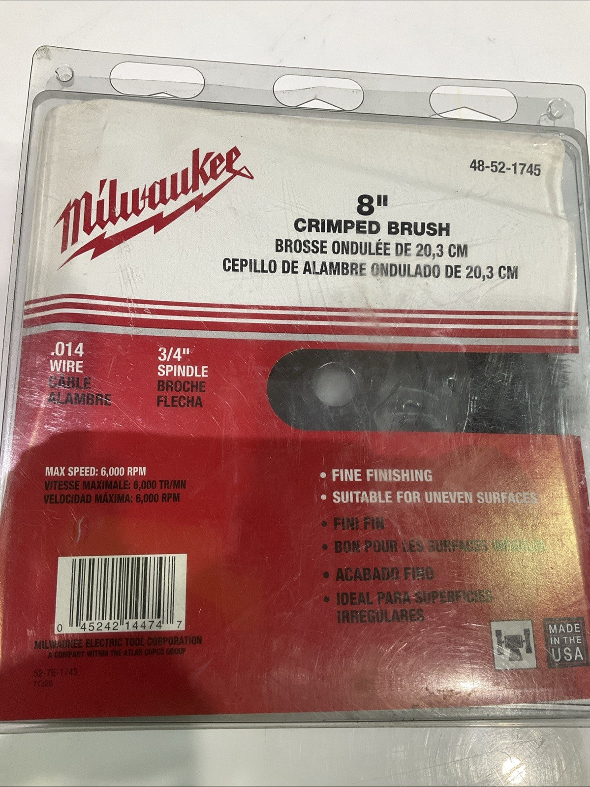 MILWAUKEE 48-52-1745 8" CRIMPED BRUSH 20,3CM Y2M