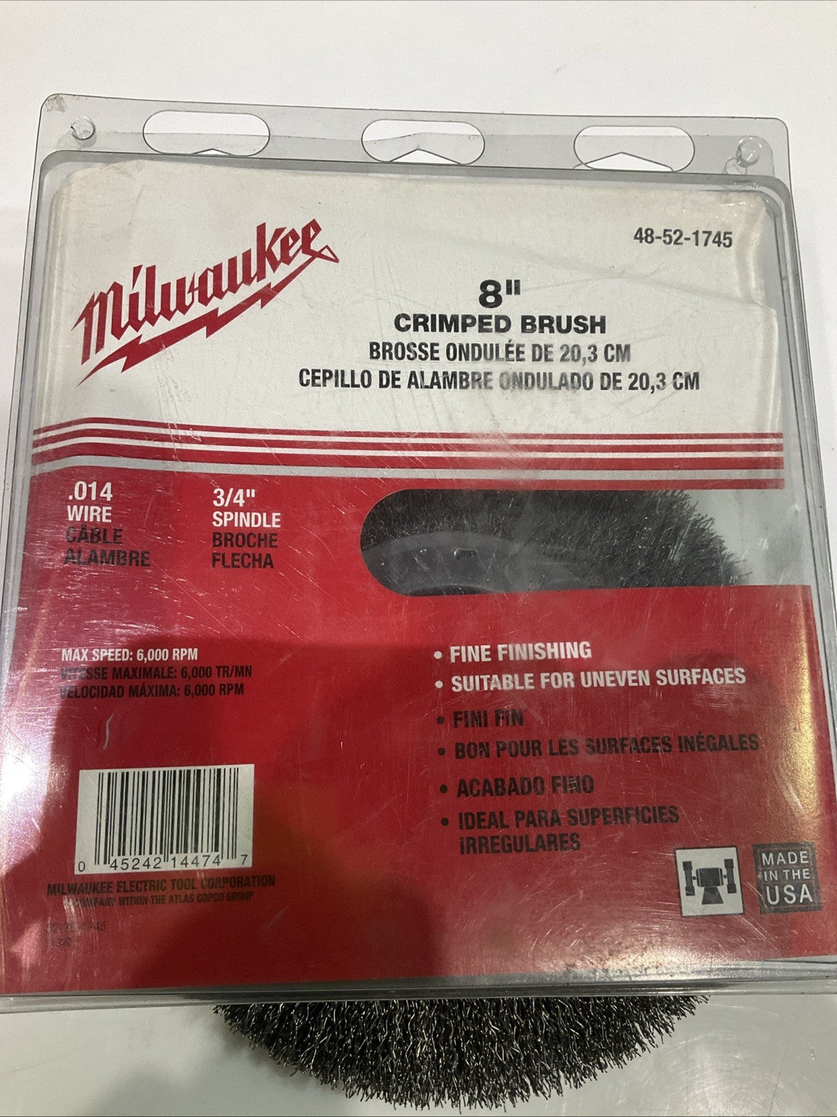 MILWAUKEE 48-52-1745 8" CRIMPED BRUSH 20,3CM Y2M