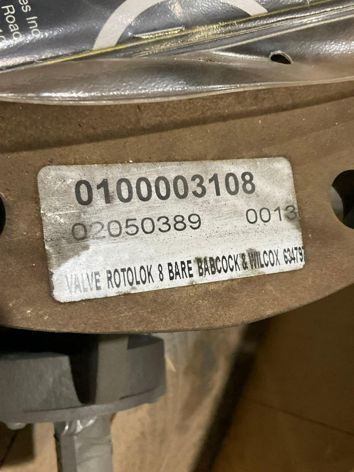 ROTOLOK VALVE MODEL 56909; EQUIPMENT SIZE 20RVCISC2B0P