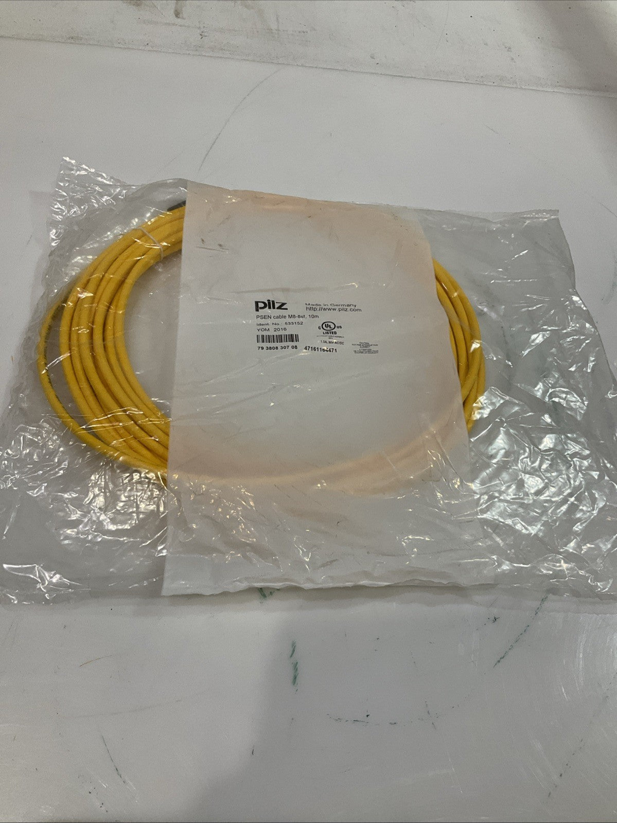 PILZ PSEN M8-8SF CONNECTION CABLE 10M 533152 1.5A 30VDC/AC RM6