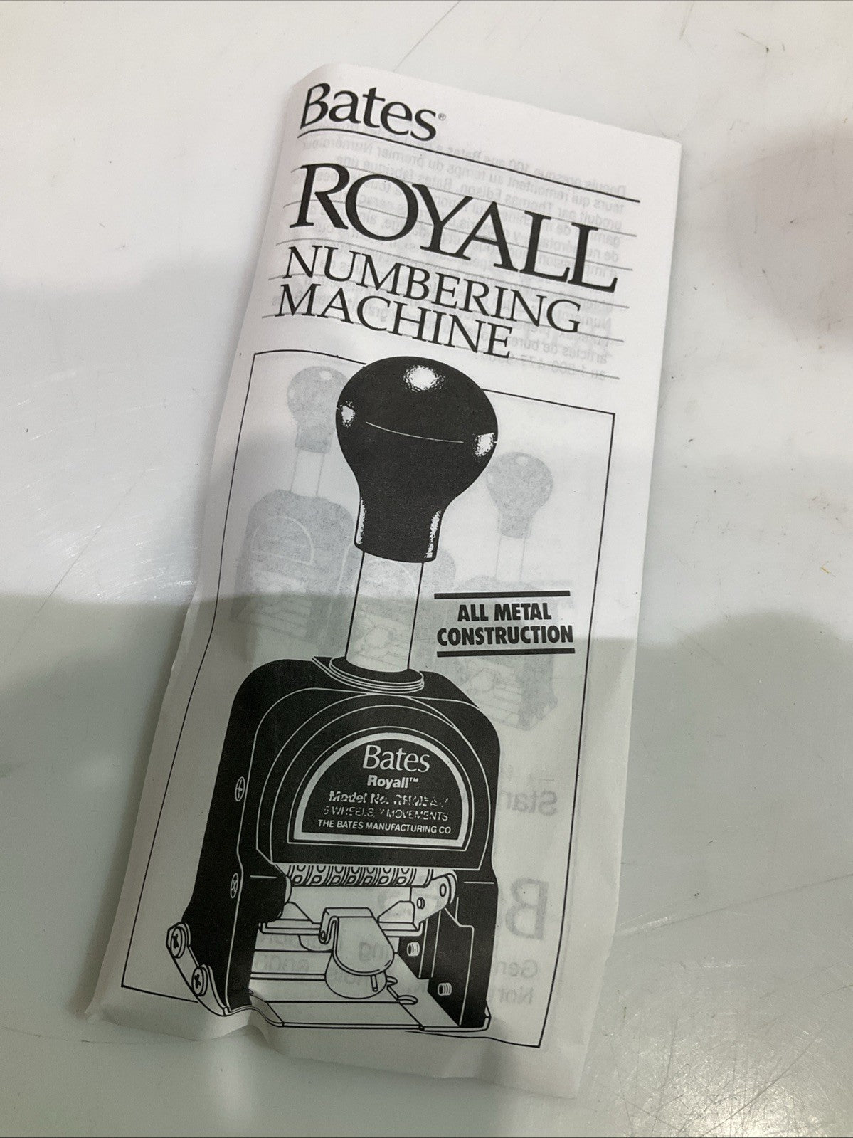 BATES ROYALL RNM5A-7 AUTOMATIC NUMBERING MACHINE 5 WHEEL & 7 MOVEMENTS KIT Y2M