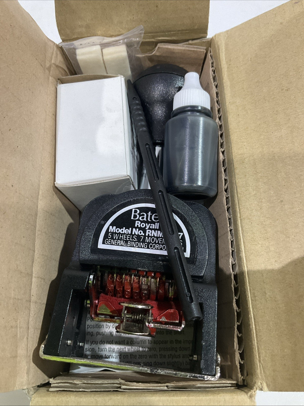 BATES ROYALL RNM5A-7 AUTOMATIC NUMBERING MACHINE 5 WHEEL & 7 MOVEMENTS KIT Y2M