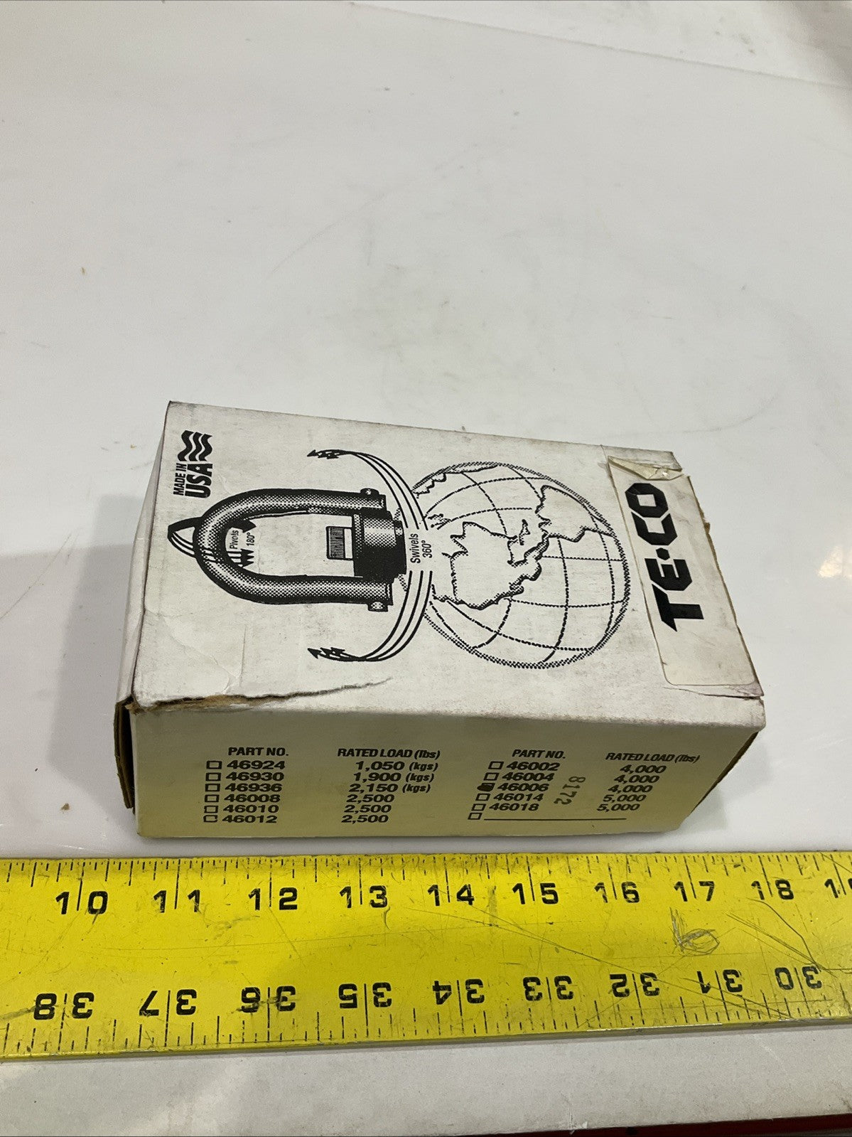 ACTEK AK46006 SAFETY LIFTING SWIVEL HOIST RING 4000LBS Y2M