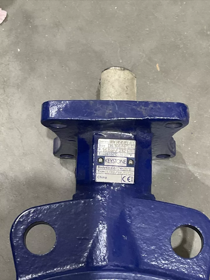 KEYSTONE DN300/NPS 12" BUTTERFLY VALVE ASSEMBLY 16 BAR 232 PSI D1/316/316/EPDM
