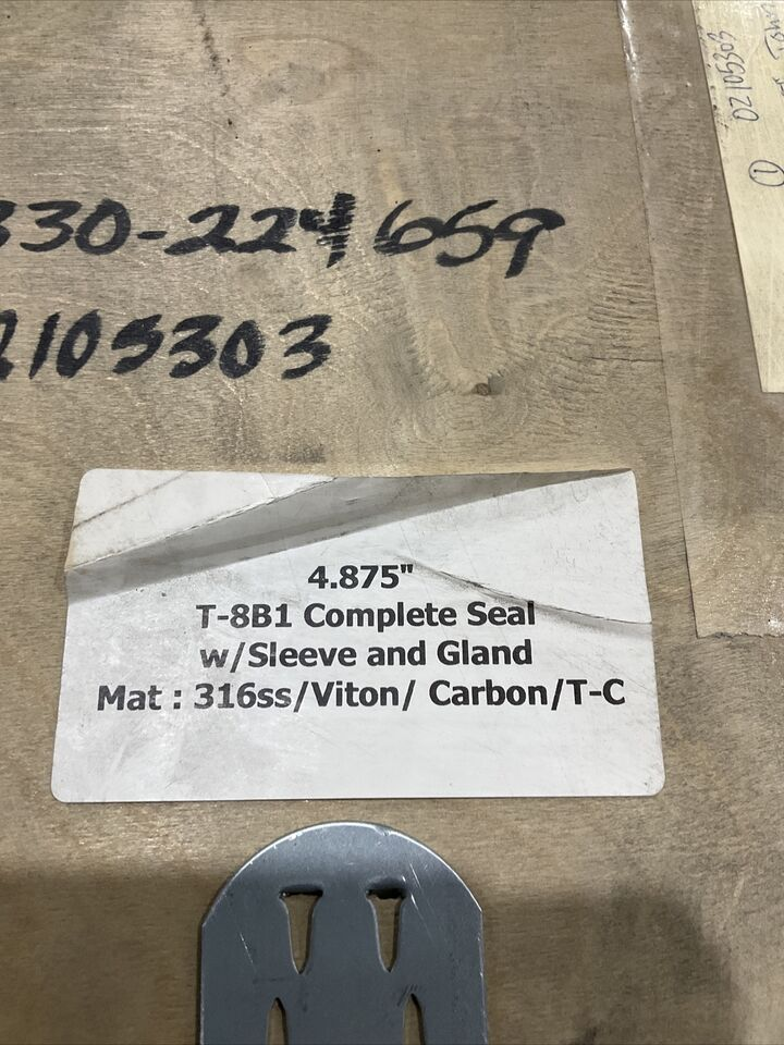 T-8B1 COMPLETE SEAL SLEEVE & GLAND TUNGSTEN CARBOM T-C SHAFT SEAL PUMP 4.875 IN