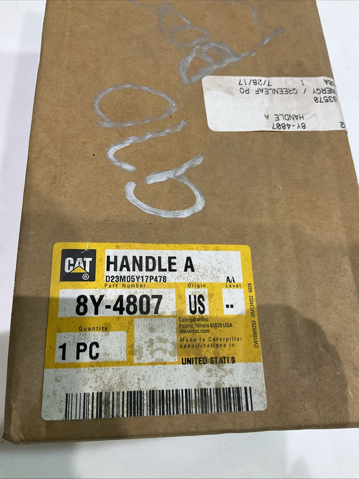 CAT-CATERPILLAR 8Y-4807 HANDLE ASSEMBLY -PADDLE Y2M