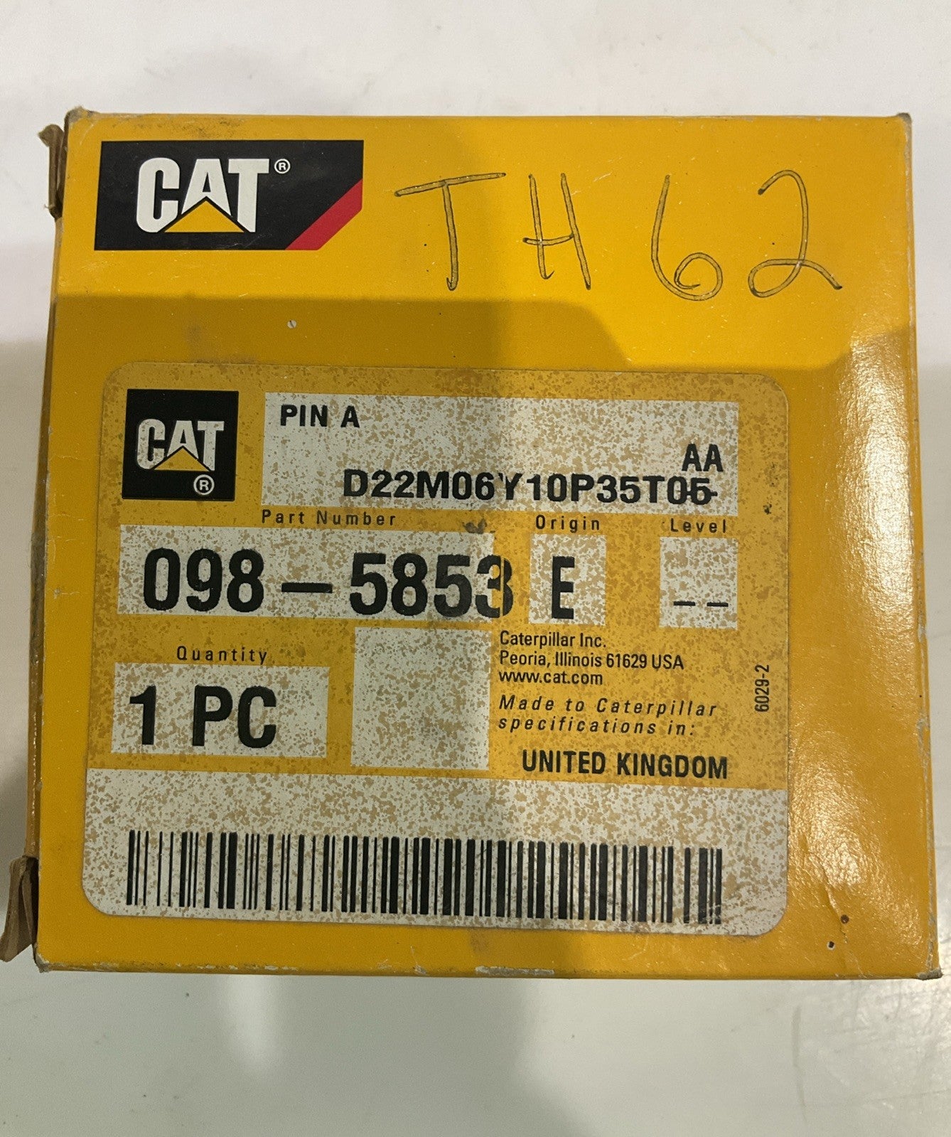 CAT- CATERPILLAR 098-5853 E PIN A Y2M