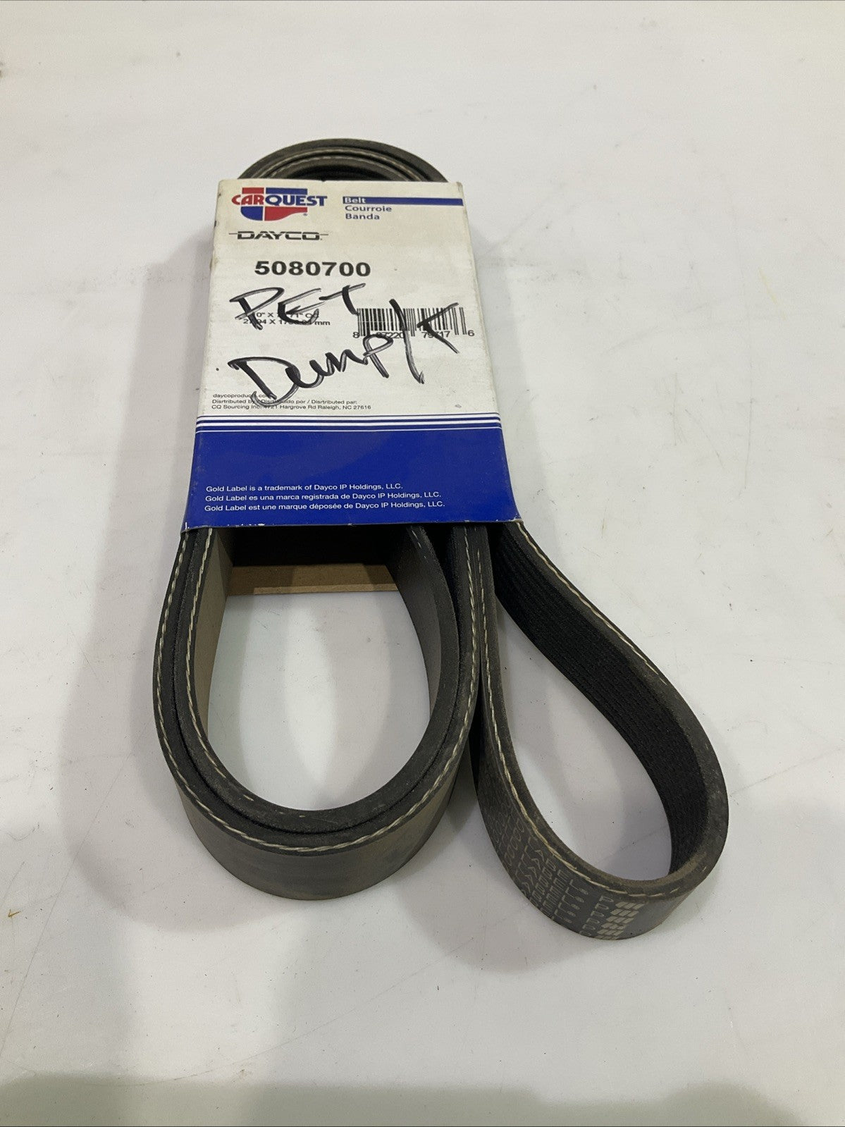 CARQUEST DAYCO 5080700 SERPENTINE BELT LOT OF 2 Y2M