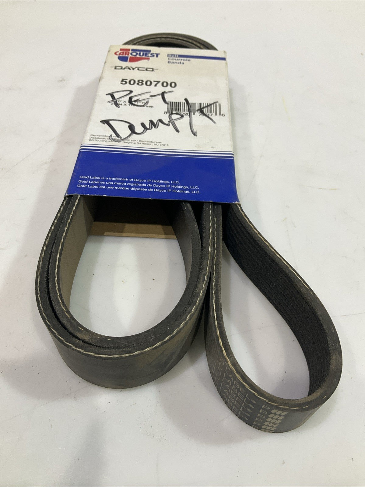 CARQUEST DAYCO 5080700 SERPENTINE BELT LOT OF 2 Y2M