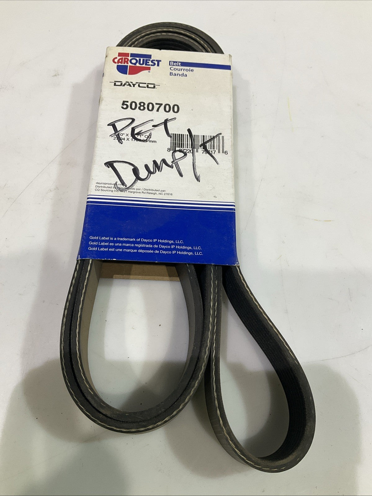 CARQUEST DAYCO 5080700 SERPENTINE BELT LOT OF 2 Y2M