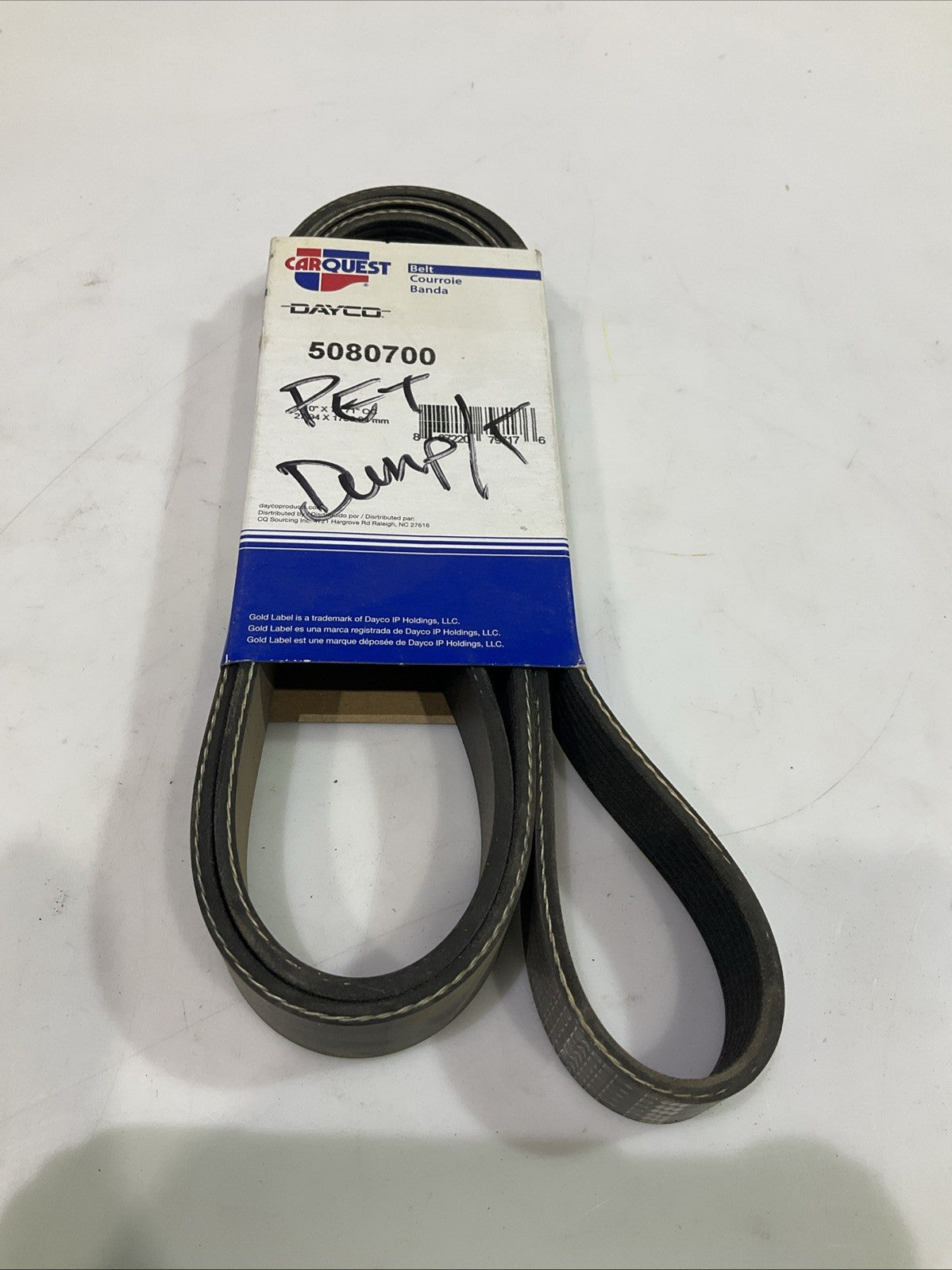 CARQUEST DAYCO 5080700 SERPENTINE BELT LOT OF 2 Y2M