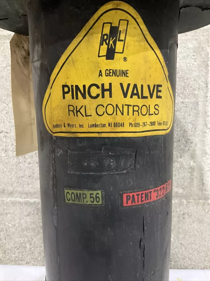 RKL CONTROLS 6C1 78 7 7 PINCH VALVE 3225615 COMP 56 3”