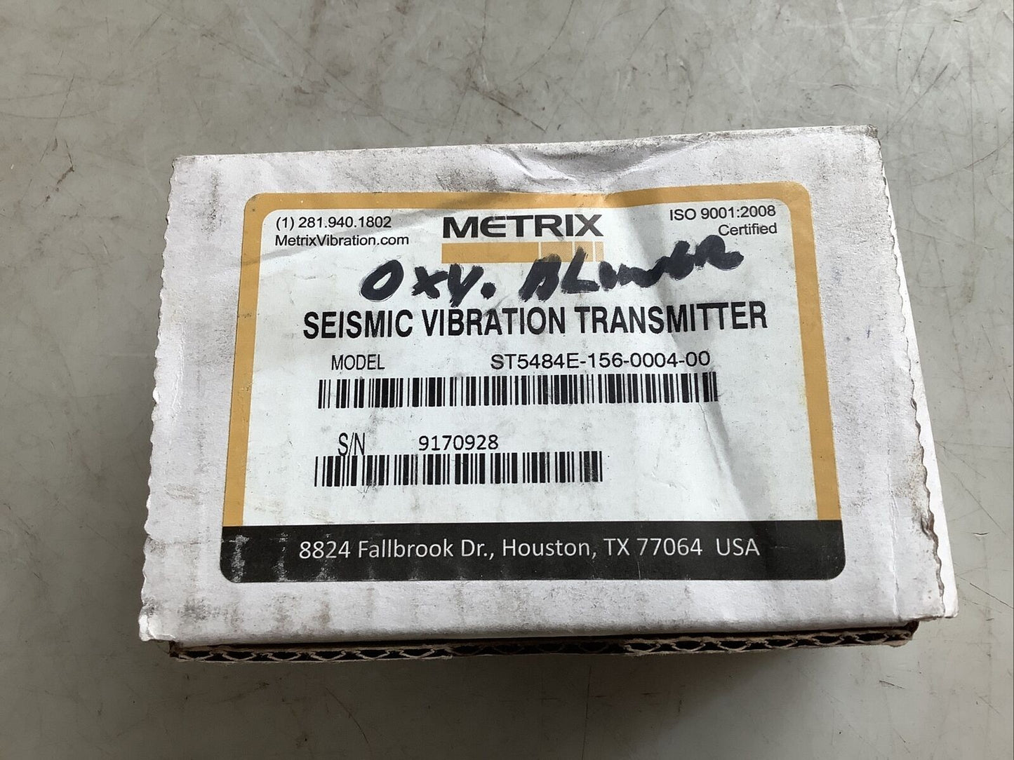 METRIX ST5484E-156-0004-00 SEISMIC VIBRATION TRANSMITTER 476