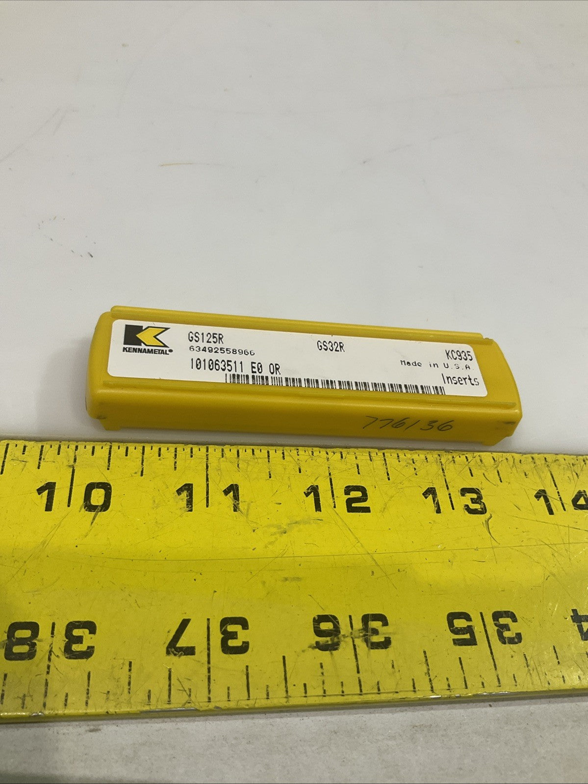 KENNAMETAL GS125R KC935 GROOVING INSERT GRADE CARBIDE LOT OF 5 Y2M