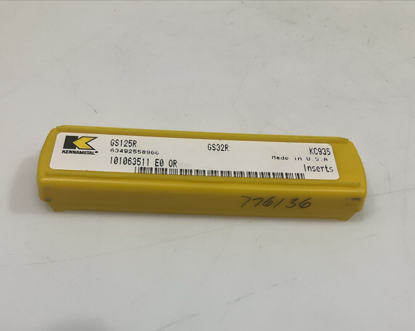 KENNAMETAL GS125R KC935 GROOVING INSERT GRADE CARBIDE LOT OF 5 Y2M