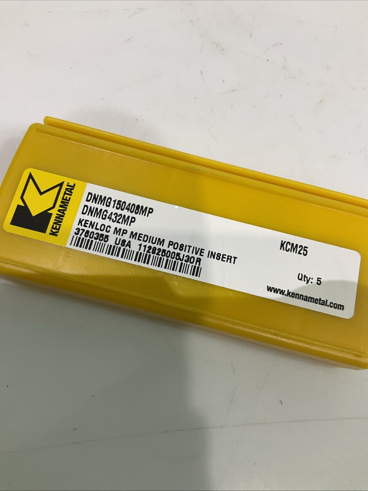 KENNAMETAL DNMG432MP KCM25 TURNING INSERT CARBIDE LOT OF 5 Y2M