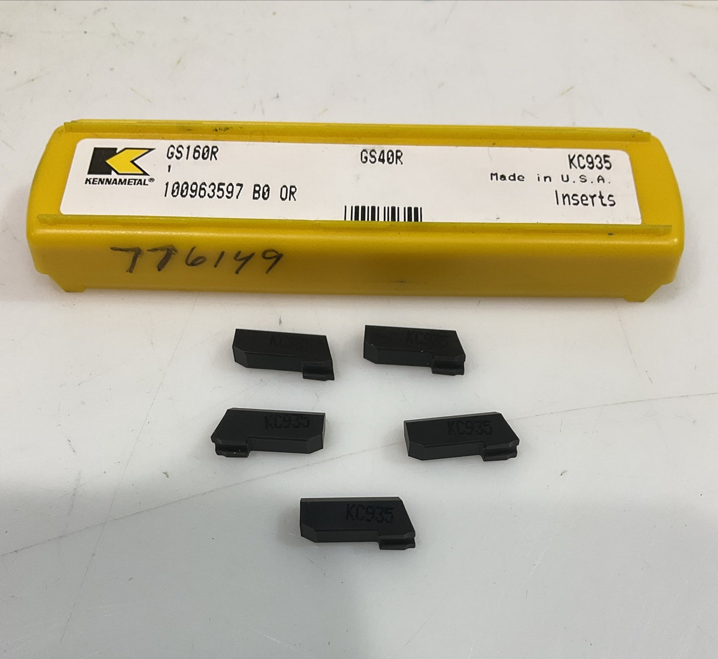 KENNAMETAL GS160R KC935 CARBIDE INSERT LOT OF 10 Y2M
