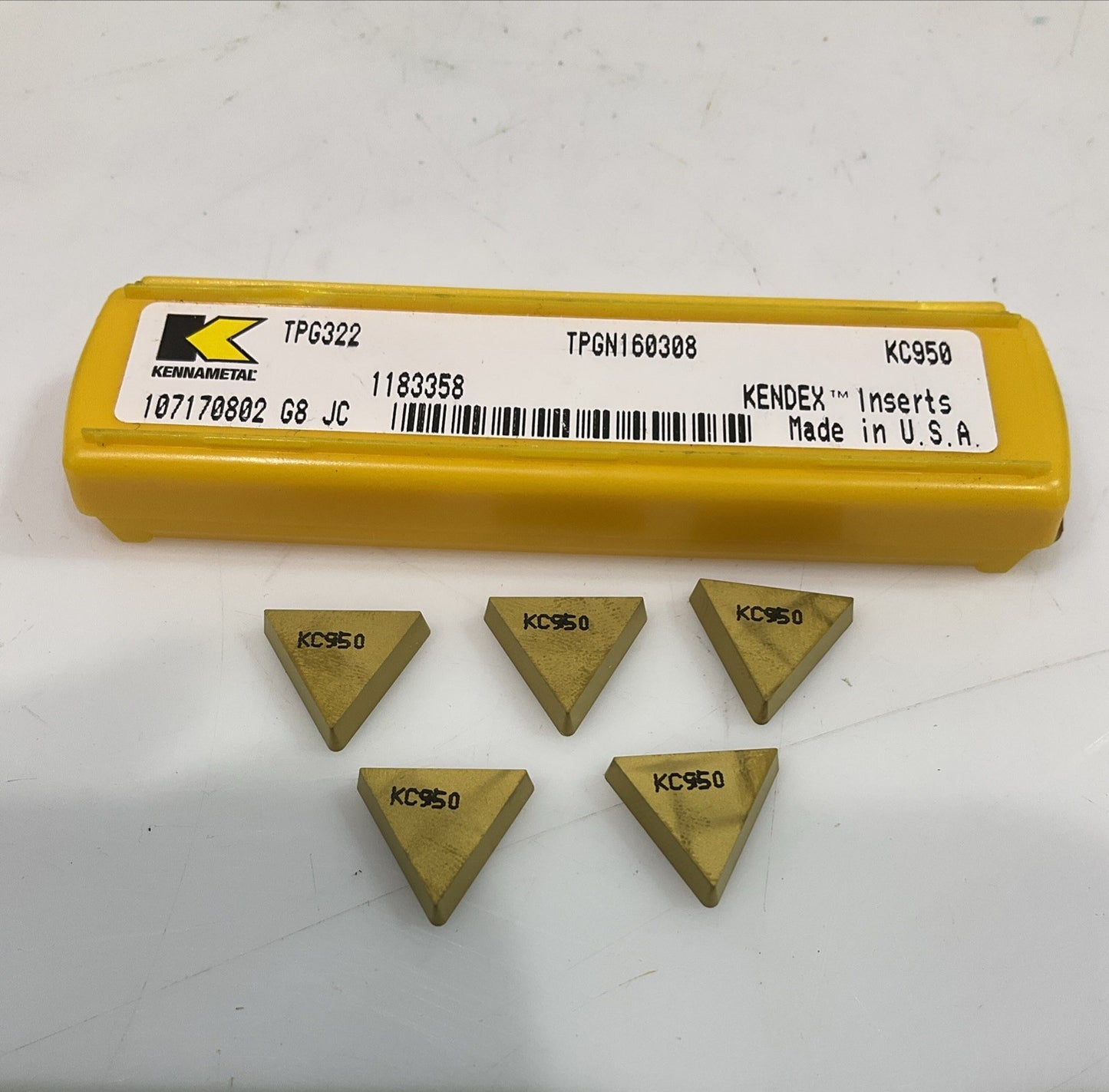 KENNAMETAL TPG322 KC950 TURNING INSERT CARBIDE LOT OF 10 Y2M