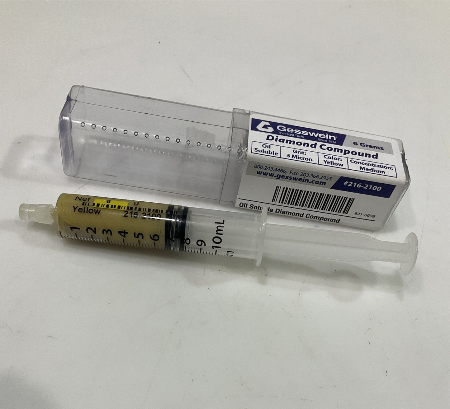 GESSWEIN 216-2100 YELLOW 6 GRAMS OIL SOLUTION DIAMOND COMPOUND STANDARD QTY2 Y2M