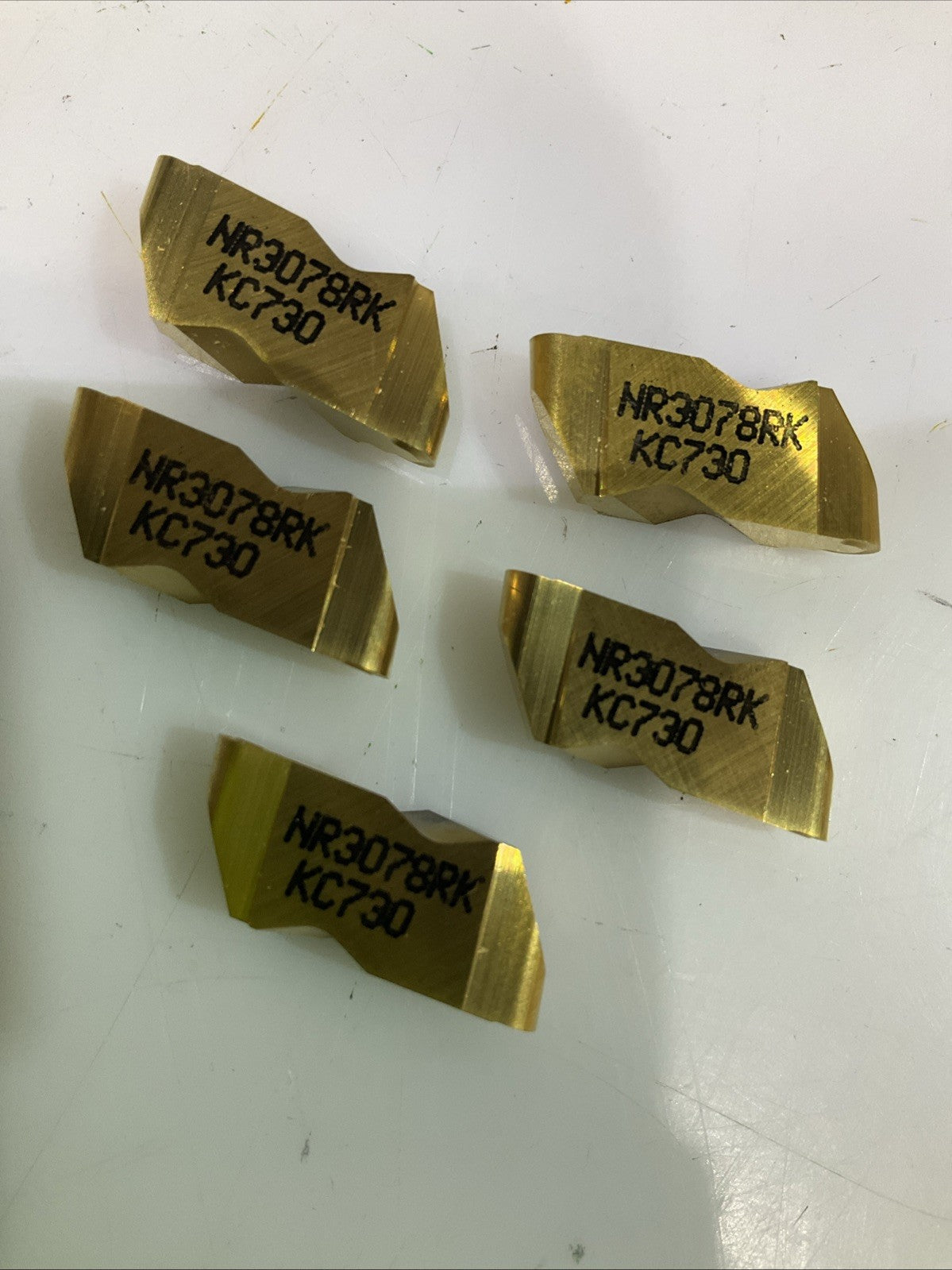 KENNAMETAL NR3078RK KC730 GROOVING AND TURNING INSERT CARBIDE LOT OF 5 Y2M