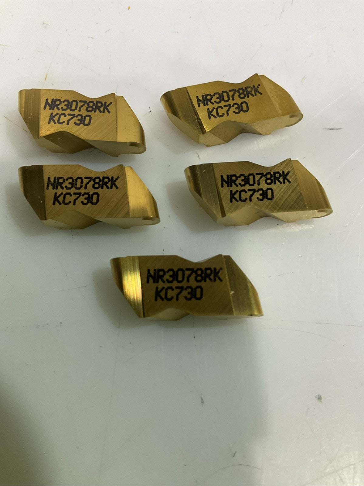 KENNAMETAL NR3078RK KC730 GROOVING AND TURNING INSERT CARBIDE LOT OF 5 Y2M