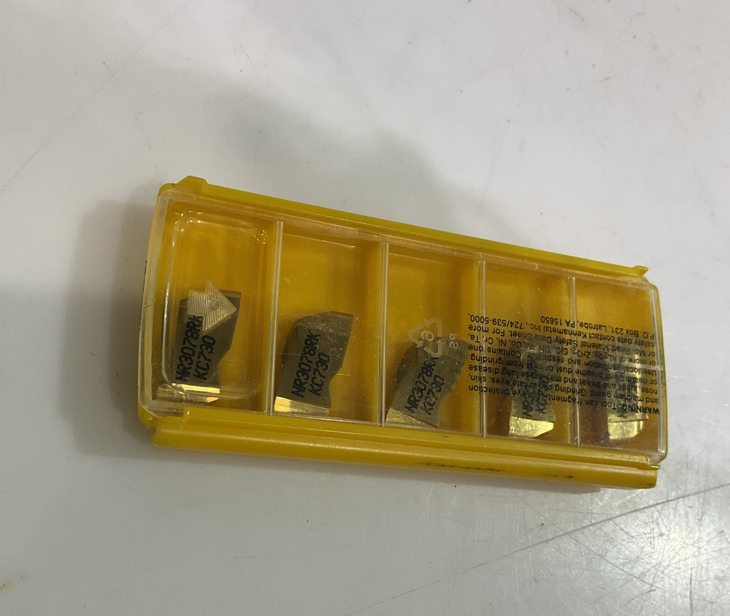 KENNAMETAL NR3078RK KC730 GROOVING AND TURNING INSERT CARBIDE LOT OF 5 Y2M