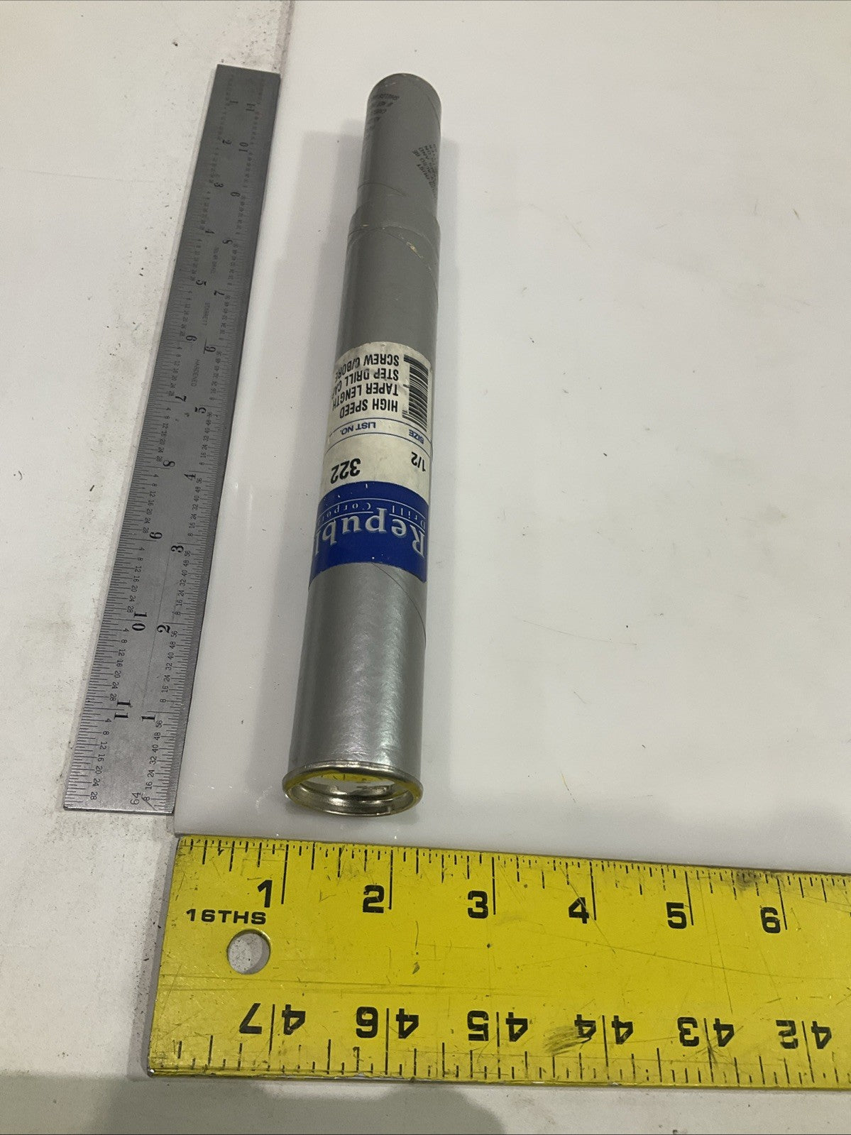 REPUBLIC 1/2 322 HIGH SPEED TAPER LENGTH DRILL CAP SCREW BORE Y2M