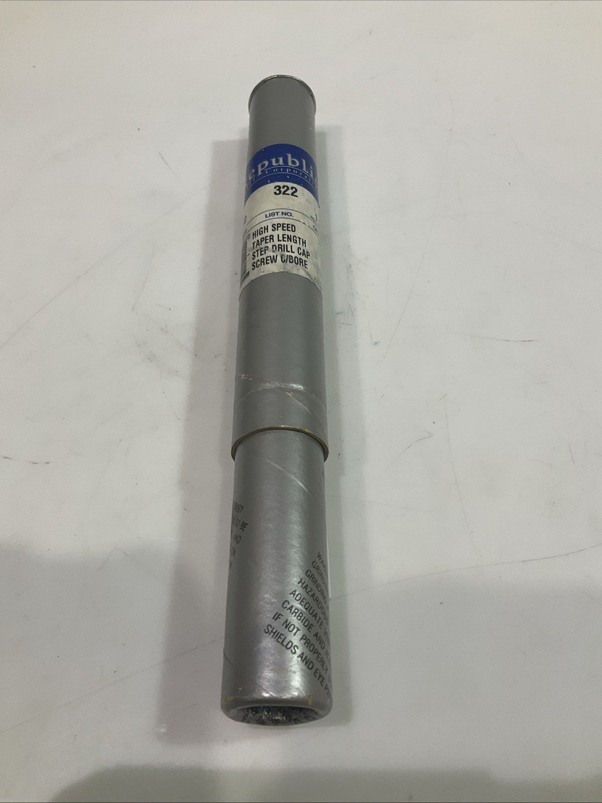 REPUBLIC 1/2 322 HIGH SPEED TAPER LENGTH DRILL CAP SCREW BORE Y2M