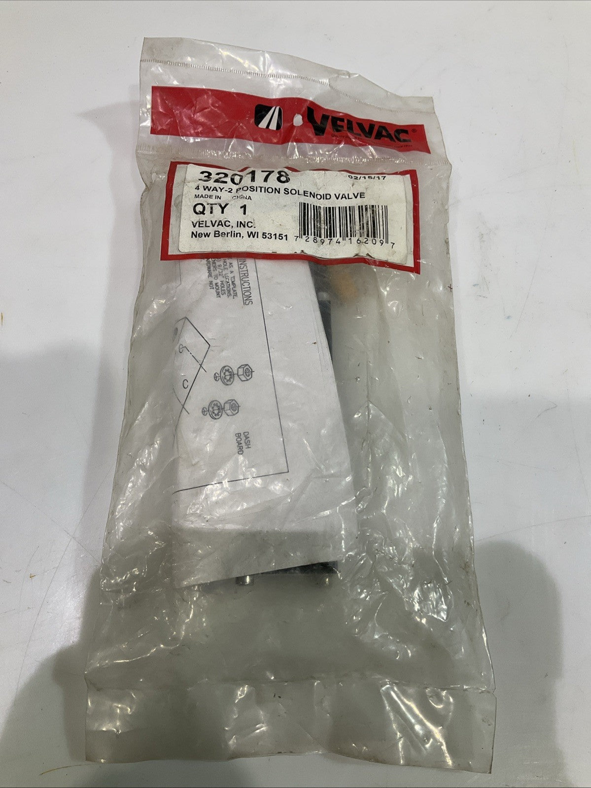 VELVAC 320178 4WAYS - POSITION ELECTRONIC SOLENOID VALVE Y2M