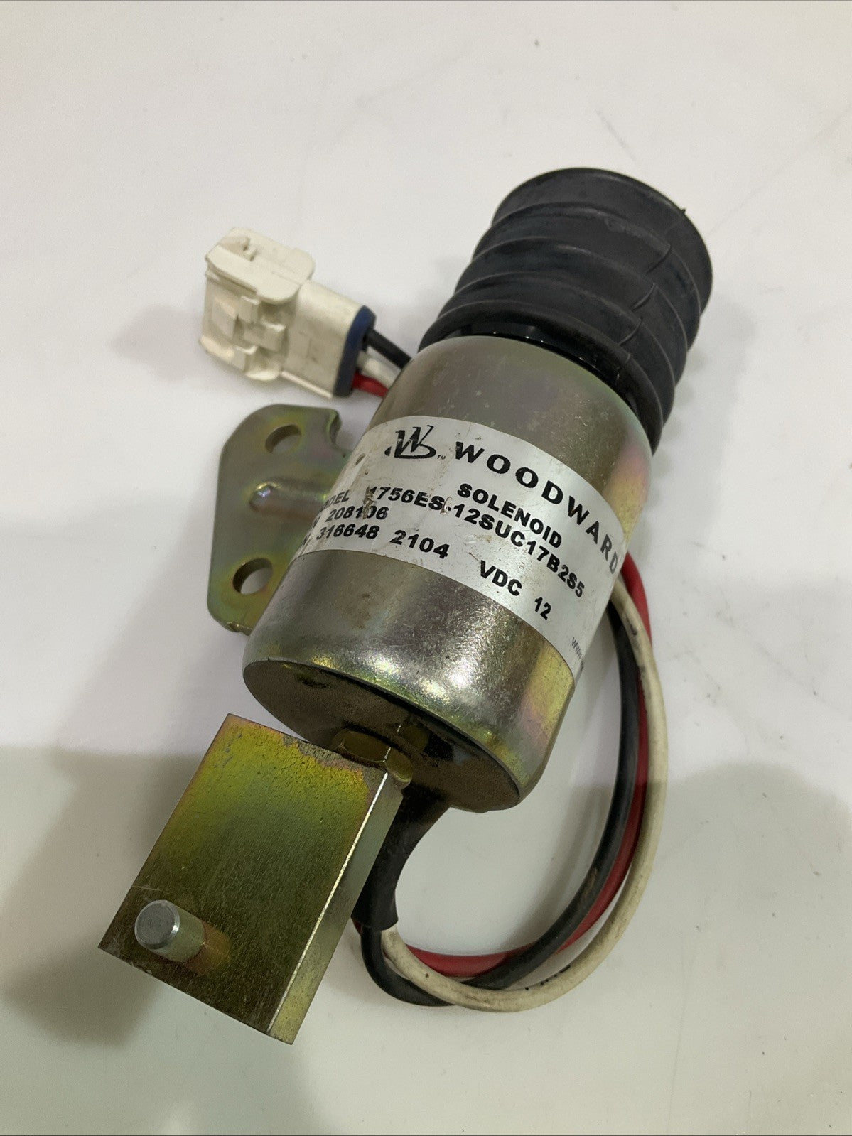 WOODWARD 208106 FUEL STOP SOLENOID VALVE VDC 12 Y2M