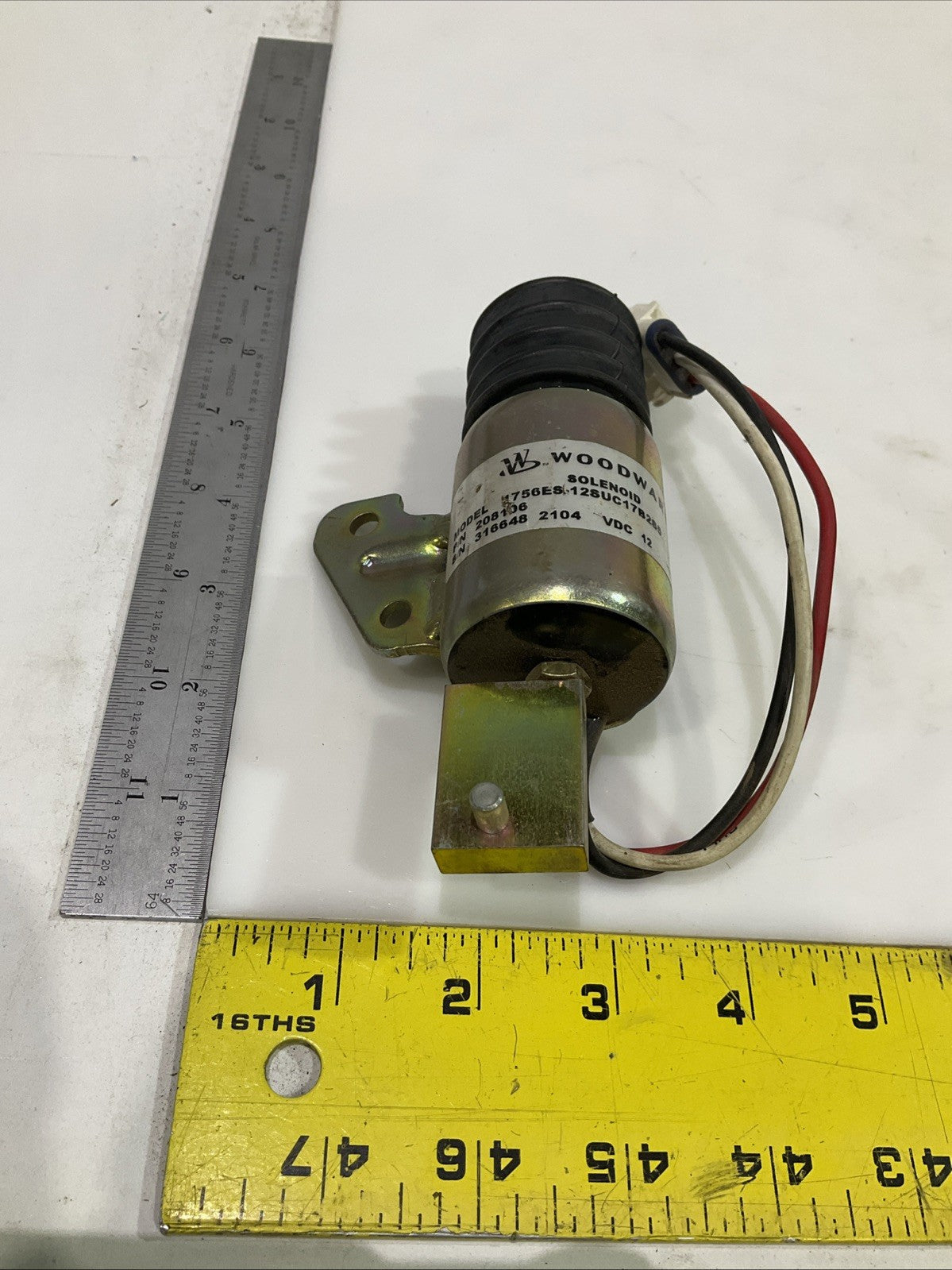 WOODWARD 208106 FUEL STOP SOLENOID VALVE VDC 12 Y2M