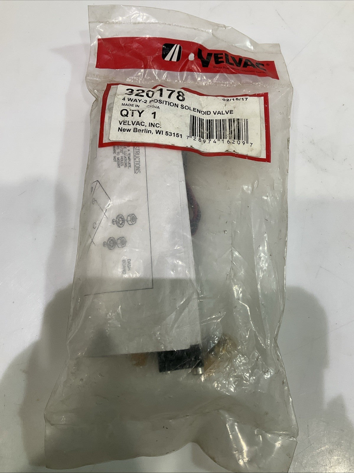 VELVAC 320178 4WAYS - POSITION ELECTRONIC SOLENOID VALVE Y2M