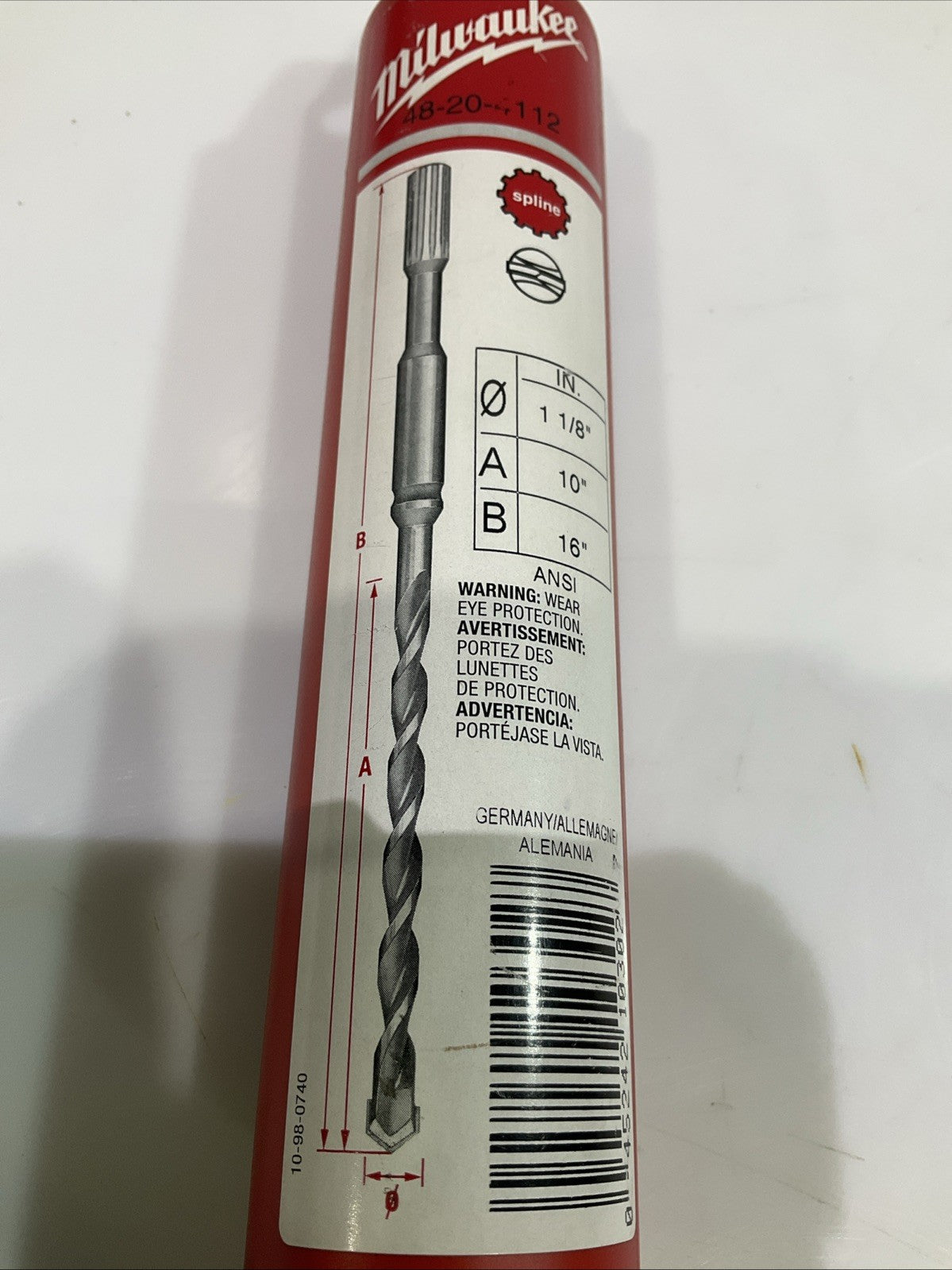 MILWAUKEE 48-20-4112 ROTARY HAMMER DRILL BIT Y2M