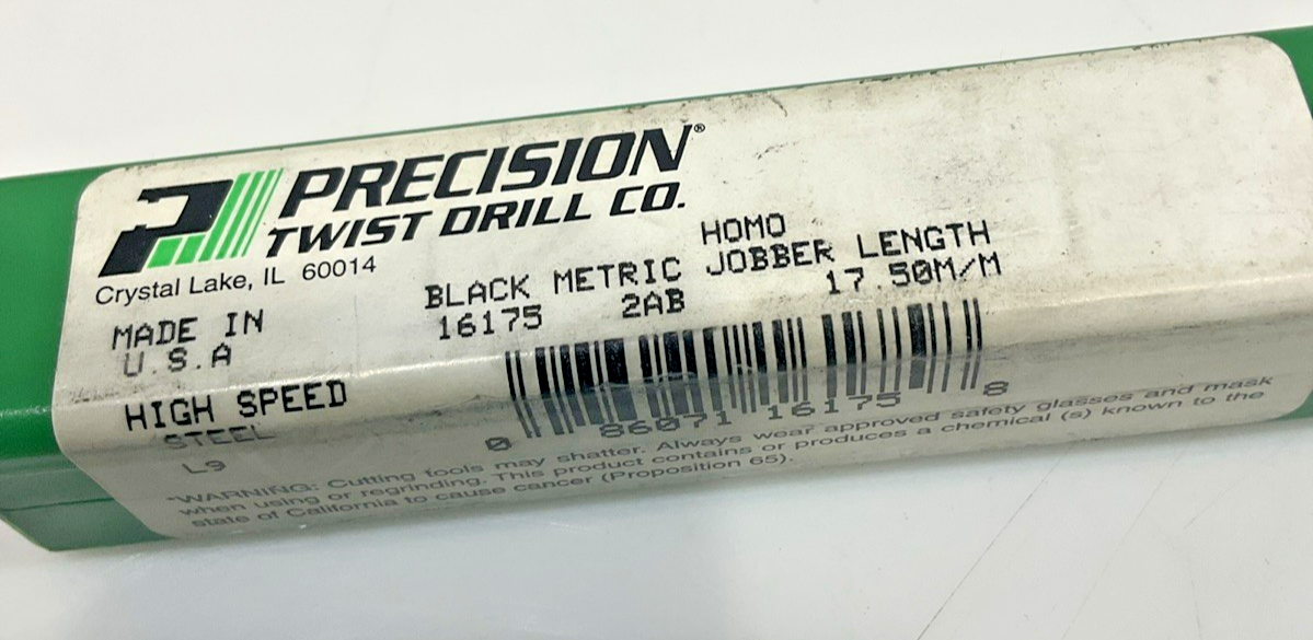 PRECISION 17.5MM 16175 HIGH SPEED STEEL JOBBER DRILL LOT OF 3 Y2M