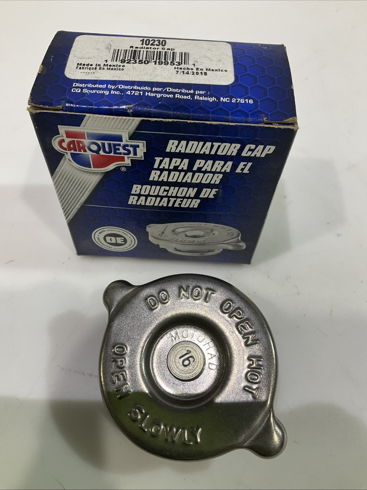 CARQUEST 10230 RADIATOR CAP Y2M