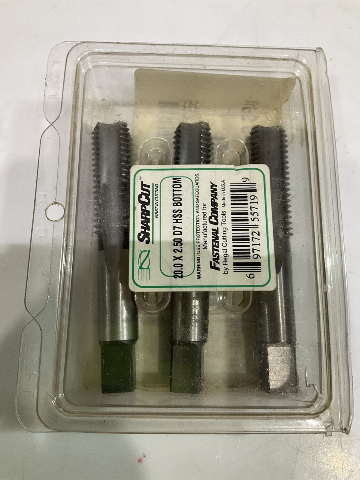 SHARP CUT 20X2.5 D7 HSS FLUTE BOTTOM HAND TAP LOT OF 3 Y2M