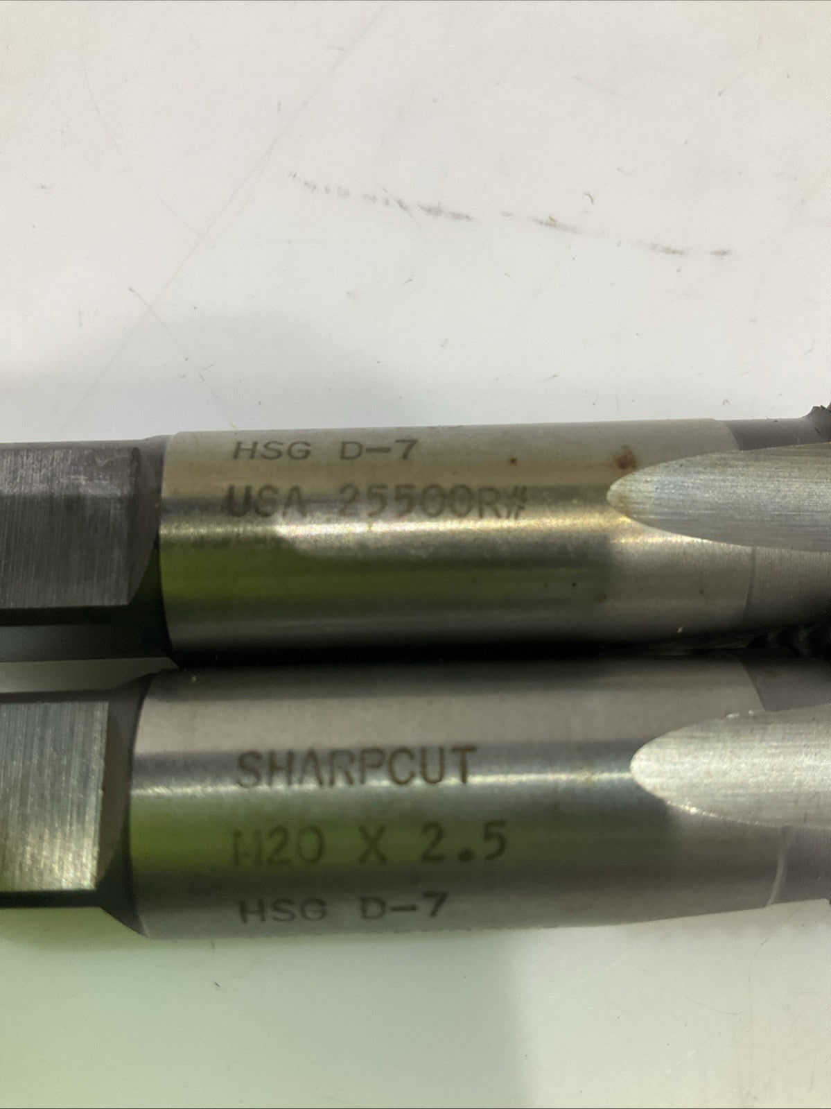 SHARP CUT 20X2.5 D7 HSS FLUTE BOTTOM HAND TAP LOT OF 3 Y2M
