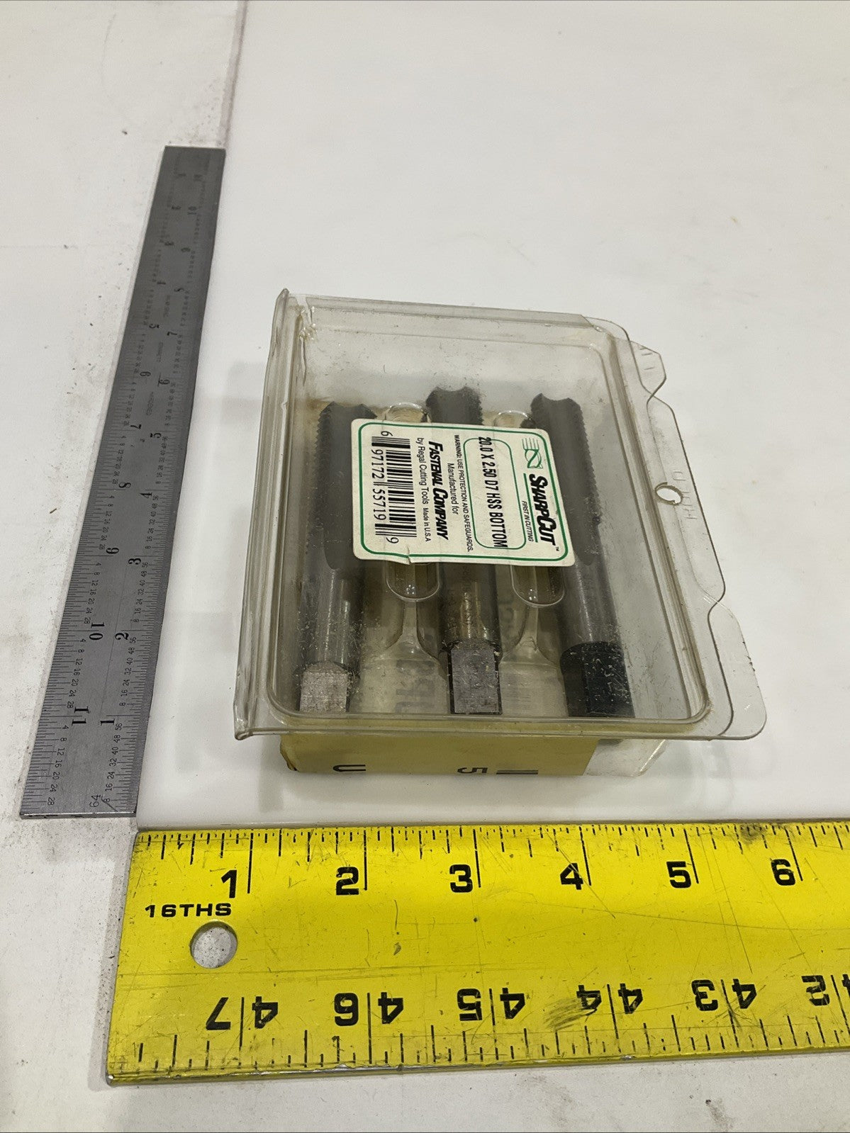 SHARP CUT 20X2.5 D7 HSS FLUTE BOTTOM HAND TAP LOT OF 3 Y2M