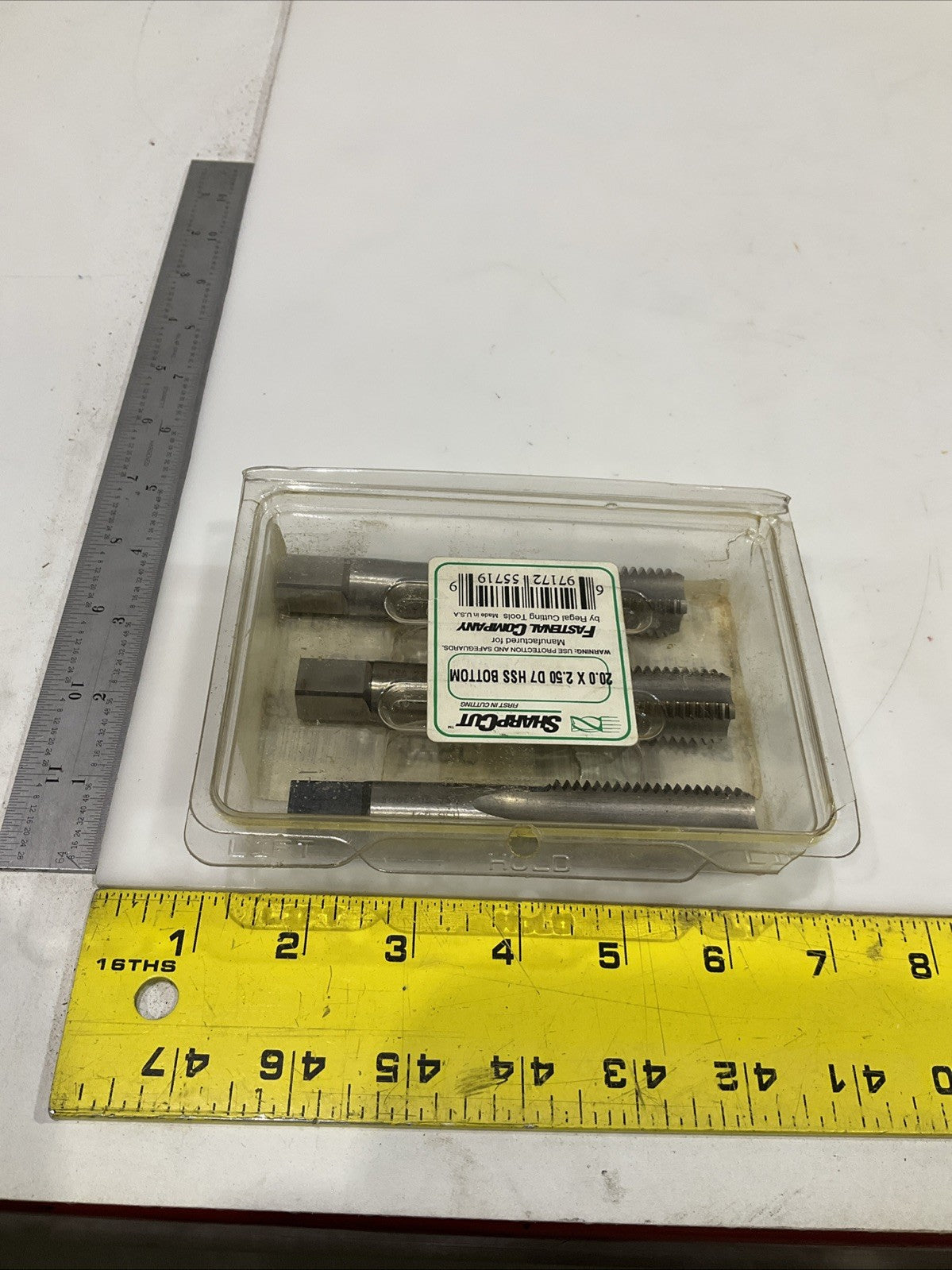SHARP CUT 20X2.5 D7 HSS FLUTE BOTTOM HAND TAP LOT OF 3 Y2M
