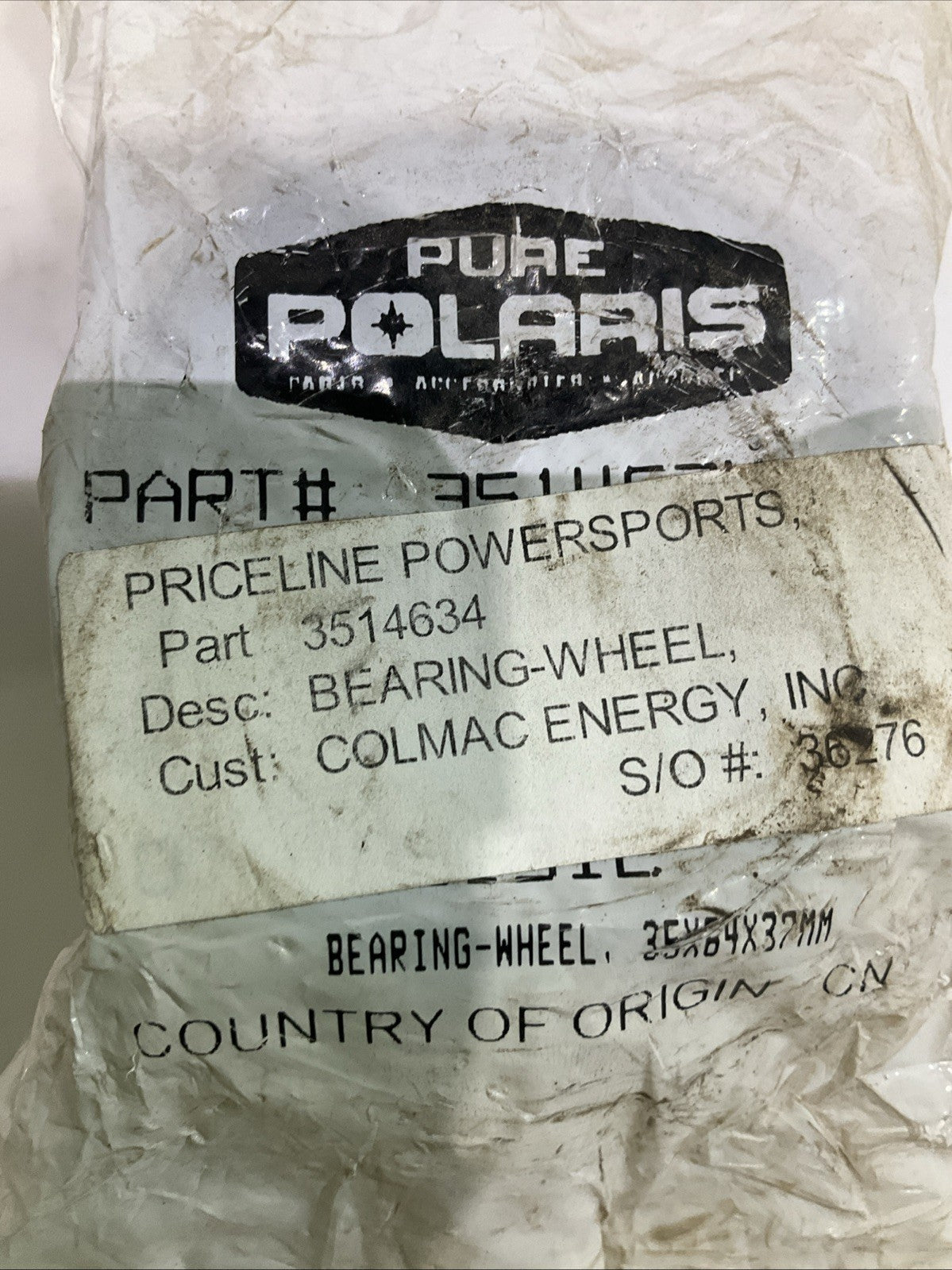 PURE POLARIS 3514634 PRECISION REPLACEMENT WHEEL BEARING Y2M