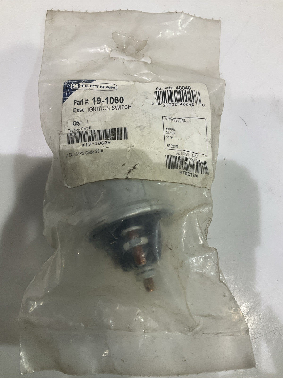 TECTRAN 19-1060 IGNITION AND STARTER SWITCH Y2M