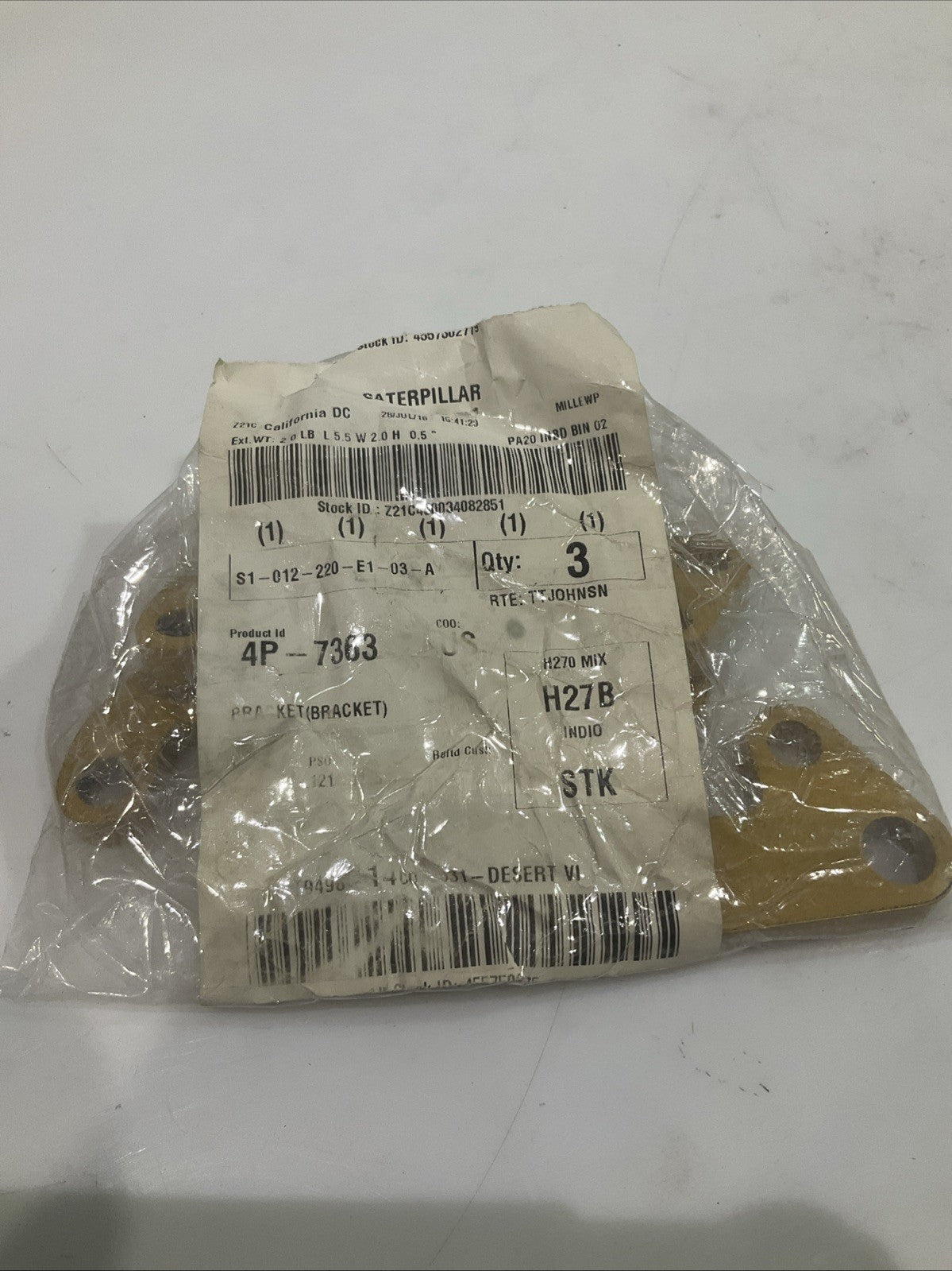 CAT-CATERPILLAR 4P-7363 REFRIGERANT COMPRESSOR BRAKET LOT OF 3 Y2M
