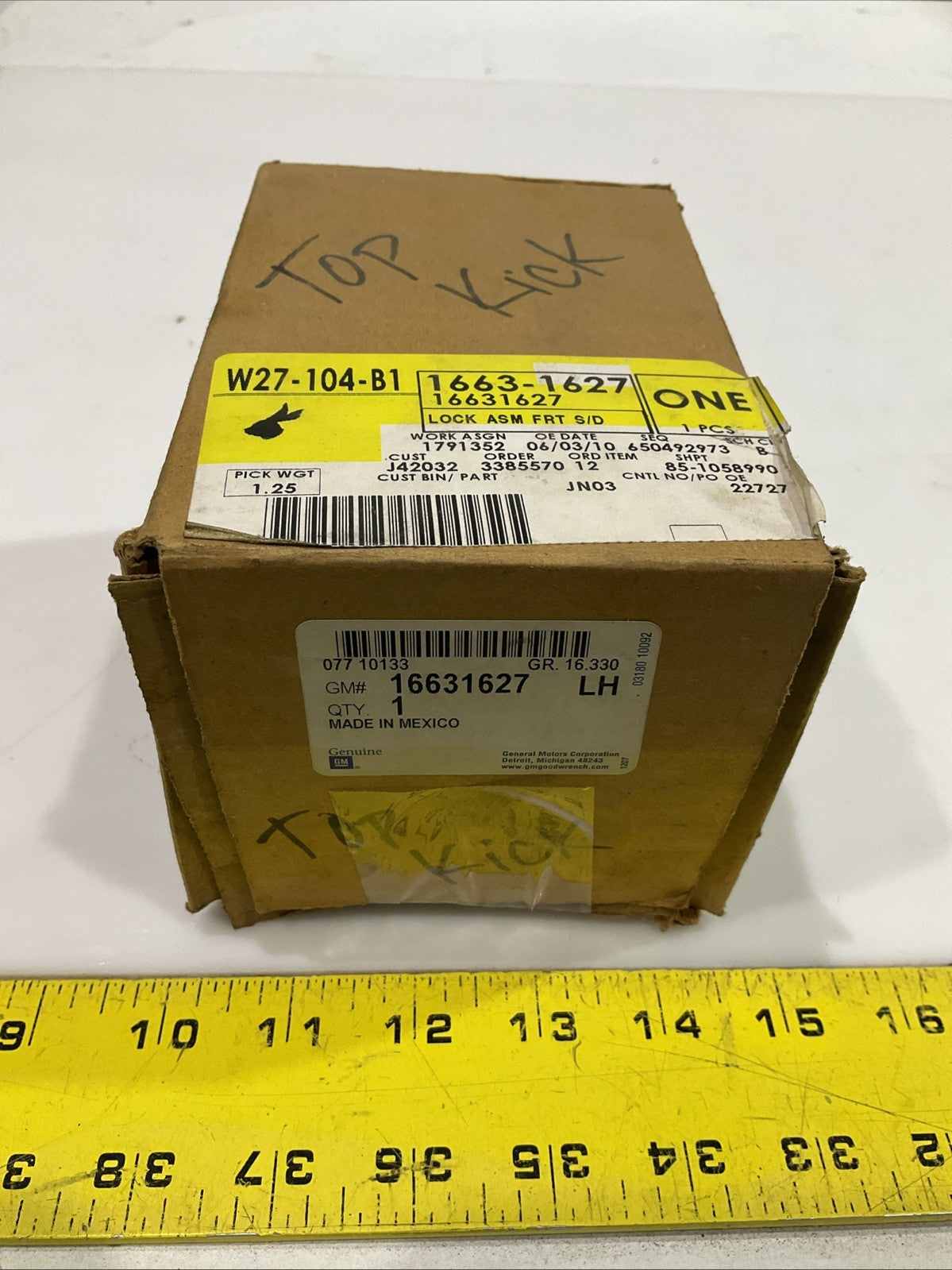 GM-GENUINE 1663-1627 FRONT LEFT SIDE DOOR LOCK LATCH ASSEMBLY Y2M