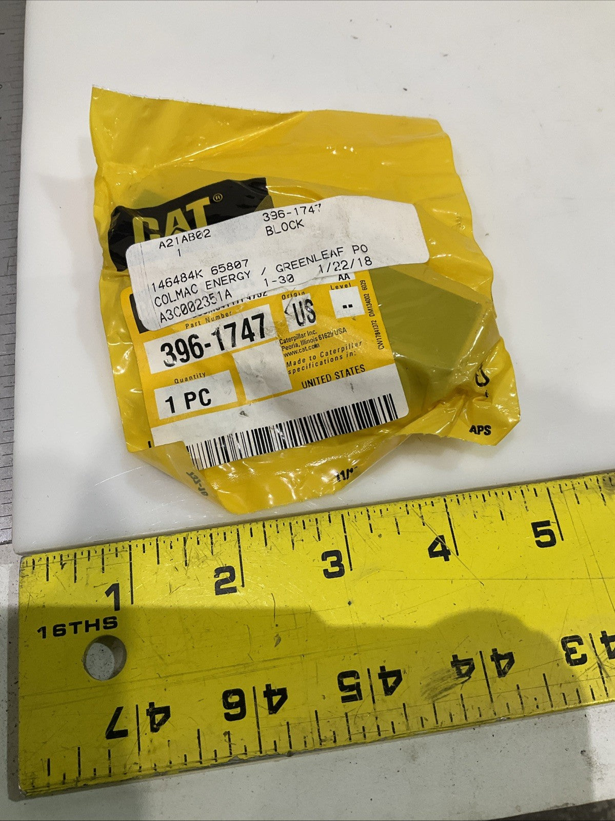 CAT-CATERPILLAR 396-1747 OVERALL LENGTH STEEL BLOCK Y2M